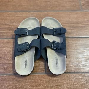 NWOT American Eagle Grey Suede Birkenstocks